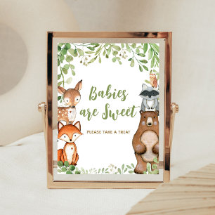 Poster Sinal de Livros e Presentes para Chás de Bebê Flor