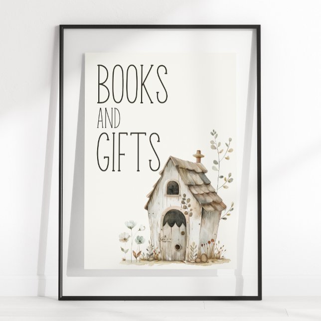 Poster Sinal de Livros e Presentes para Chás de Bebê Litt (Criador carregado)