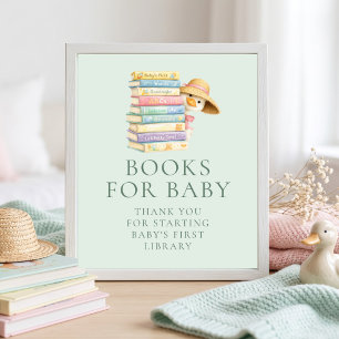 Poster Sinal de Livros Rosa Silvestre de Ganso Tolo para