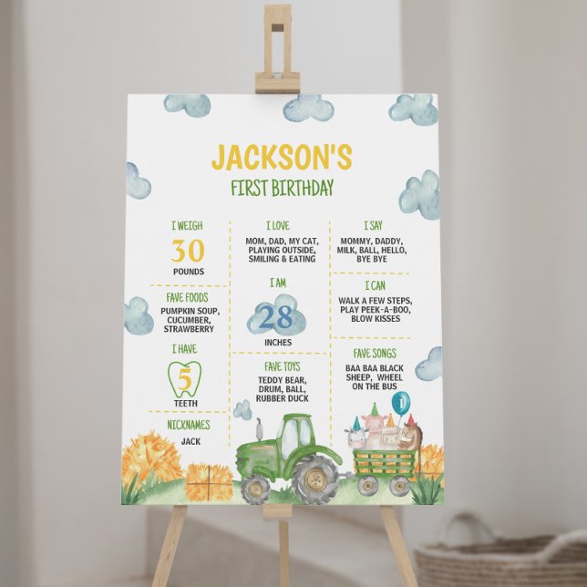 Poster Sinal de Marco da Festa de aniversário Animal da F (Criador carregado)