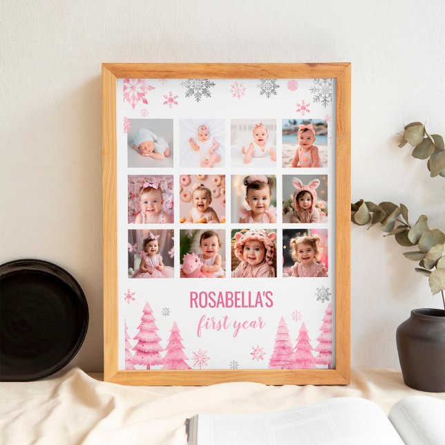 Poster Sinal de Marco de Fotografia do Floco de Neve do i (Criador carregado)