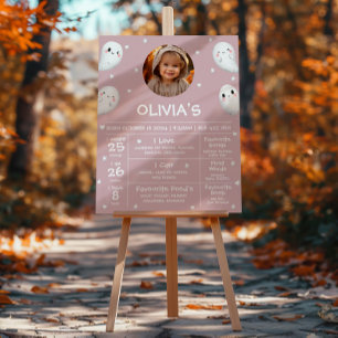 Poster Sinal de Marco de Um Halloween Cute Spooky