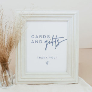 Poster Sinal de Marlo Boho Dusty Blue Cards & Gifts