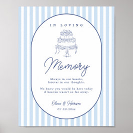 Poster Sinal de Memória de Casamento Desenhado à Mão com 