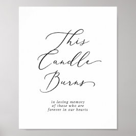 Poster Sinal de Memória de Casamento Esta Vela Queima Del