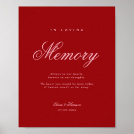 Poster Sinal de Memória de Casamento Minimalista Romântic