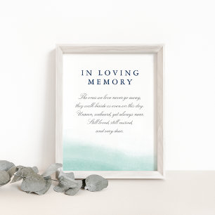 Poster Sinal de Memória de Casamento Seaglass Tides