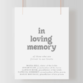Poster Sinal de Memória Elegante Formal Minimalista