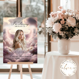 Poster Sinal de Memorial Anjo em Flor