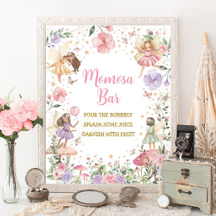 Poster Sinal de Menina do Jardim Floral do Bar Momosa