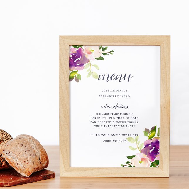 Pôster Sinal de Menu Bloom Vibrante (Criador carregado)