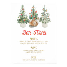 sinal de MENU de BAR do Natal pinheiros
