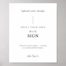 Poster Sinal de mesa: Carregue seu