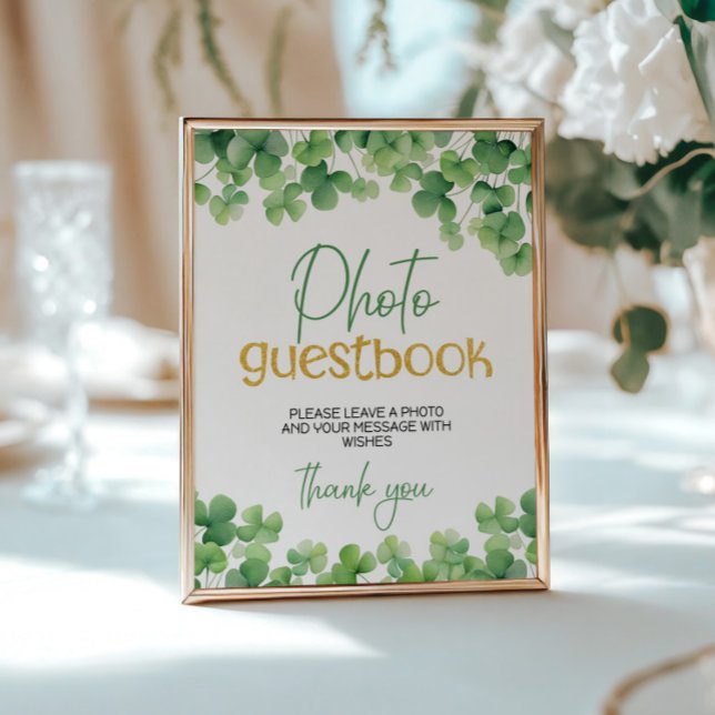 Poster Sinal de Mesa de Aniversário da Lucky One Shamrock (Criador carregado)