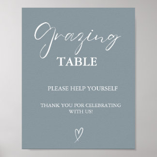 Poster Sinal de Mesa de Casamento Minimalista Moderno