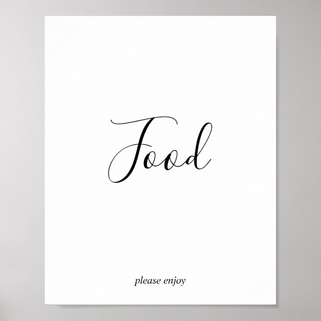 Poster Sinal de Mesa de Comida para Chá de Bebê Minimalis (Frente)