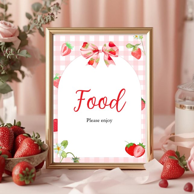 Poster Sinal de mesa de comida para chá de bebê Someone B (Criador carregado)