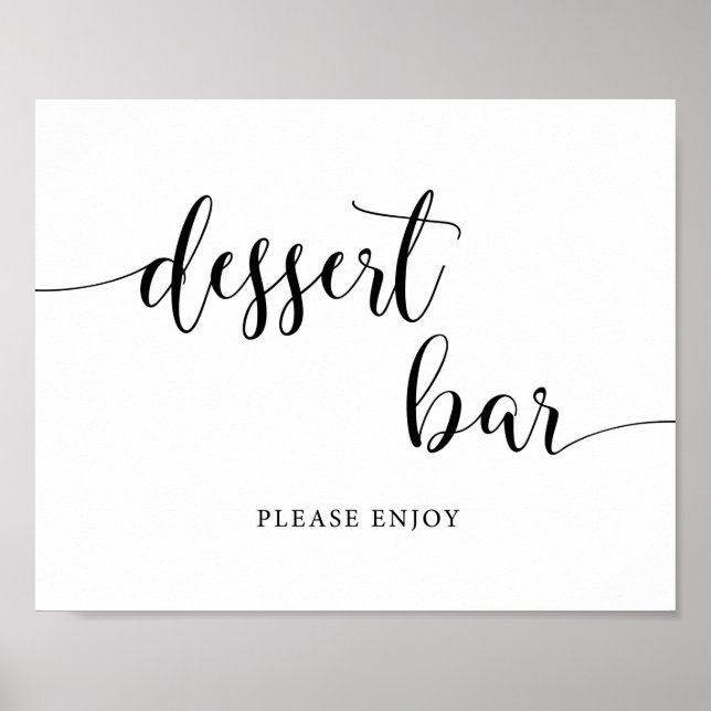 Poster Sinal de Mesa de Deserto de Casamento Russo (Frente)