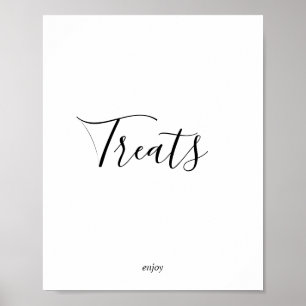 Poster Sinal de Mesa de Doces Minimalista
