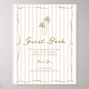 Poster Sinal de Mesa de Livro de Visitas de Casamento com