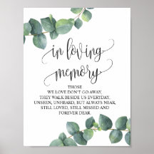Sinal de Mesa de Memória de Casamento em memória a