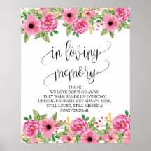 Sinal de Mesa de Memorial de Casamento em memória 