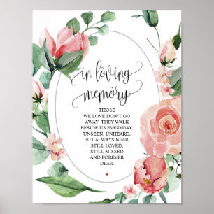 Poster Sinal de Mesa de Memorial de Casamento Primavera c