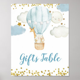 Poster Sinal de Mesa de presentes na selva de ar quente