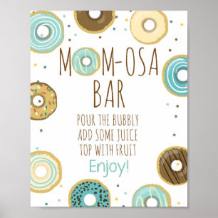 Poster Sinal de Mesa de Rosquinha de Bar Mimosa Mãe-osa