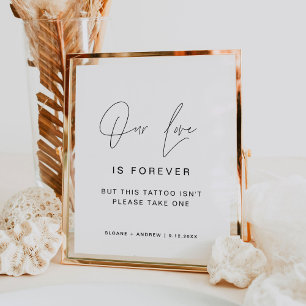 Poster Sinal de Mesa de Tatuagem Temporária HARLOW Casame