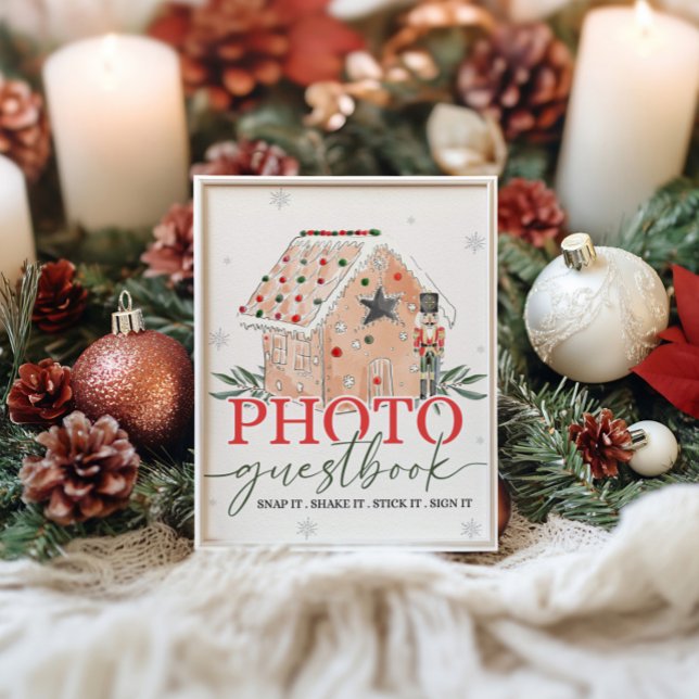 Poster Sinal de Mesa do Livro de Guest Nutcracker House (Criador carregado)