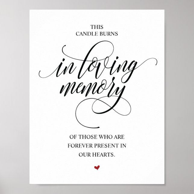 Poster Sinal de Mesa Elegante Russo para Casamento Memori (Frente)