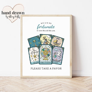 Poster Sinal de Mesa Enquadrável de Favor de Festa de Chá