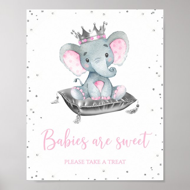 Poster Sinal de mesa para lembrancinha de chá de bebê de  (Frente)
