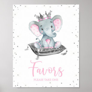 Poster Sinal de mesa para lembrancinha de chá de bebê de