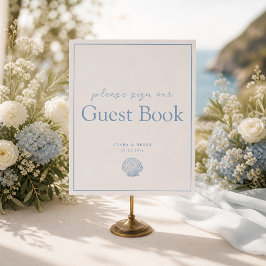 Poster Sinal de mesa para livro de visitas de casamento a