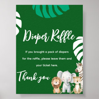 Poster Sinal de Mesa Personalizado para Rifas de Fraldas