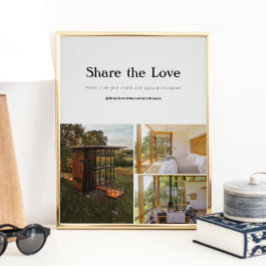 Poster Sinal de Mídia Social Residencial de Férias