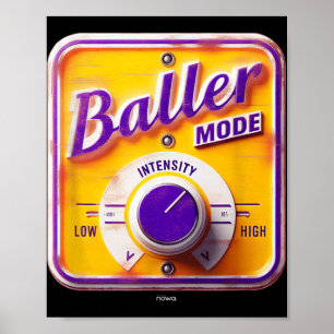 Poster Sinal De Modo Chamador - Intensidade De Basquete E