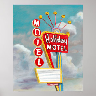 Poster Sinal de Motel de Feriado