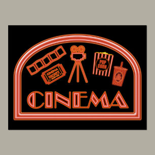 Pôster Sinal de néon do cinema