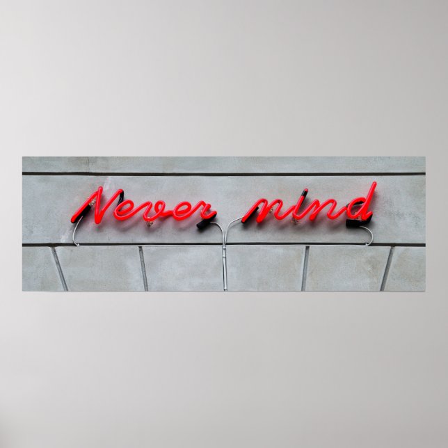 Poster Sinal de Neon para Nunca (Frente)