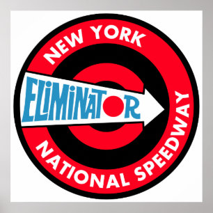 Pôster Sinal de New York National Speedway Vintage