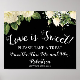 Poster Sinal de Noivado Amor é Doce Chá de Panela Casamen