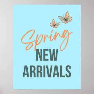 Poster Sinal de novas chegadas primavera, Sinal de venda
