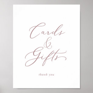Poster Sinal de Ofertas e Cartões Dourados de Rosa Delica