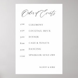Poster Sinal de Ordem de Eventos de Casamento | Minimalis