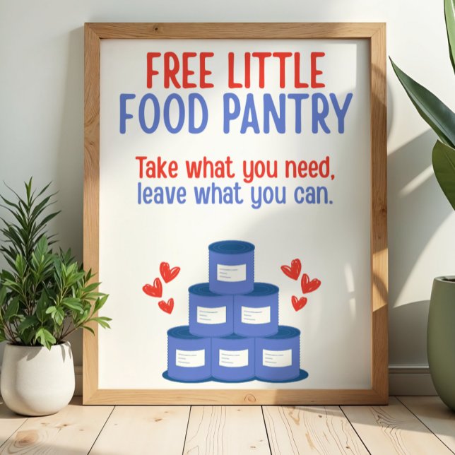 Poster Sinal de Pantry de Alimentos Grátis (Criador carregado)