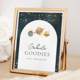 Poster Sinal de Parte de Espaço Editável