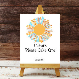 Poster Sinal de Partido Boho Sun Aqui Vem O Sol
